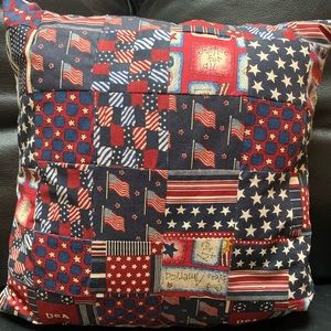 Patriotic quilted pillow